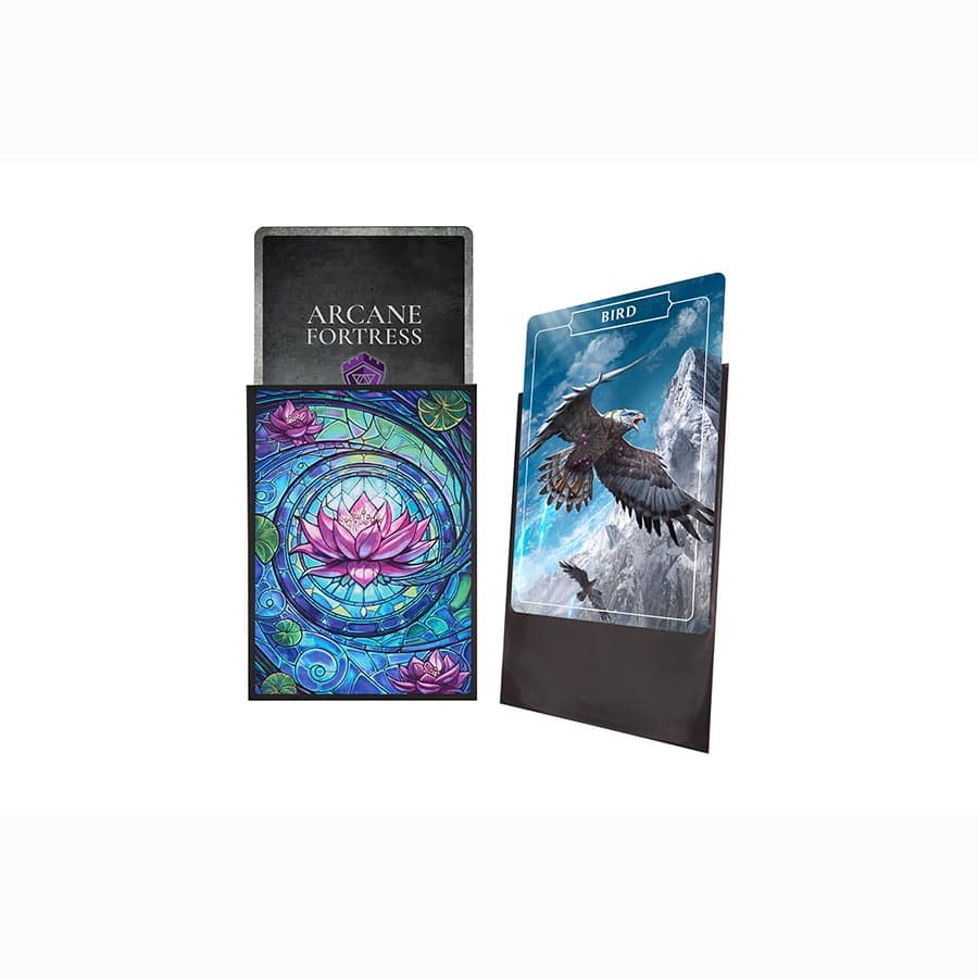 Arcane Fortress Stained Glass Matte Sleeves 100ct (7 Options) Supplies Arcane Fortress DP Blossom Grace