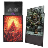 Arcane Fortress Stained Glass Matte Sleeves 100ct (7 Options) Supplies Arcane Fortress DP Burning Mountain