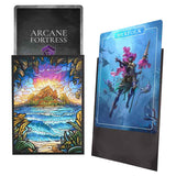 Arcane Fortress Stained Glass Matte Sleeves 100ct (7 Options) Supplies Arcane Fortress DP Hidden Island