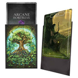 Arcane Fortress Stained Glass Matte Sleeves 100ct (7 Options) Supplies Arcane Fortress DP Mythical Forest