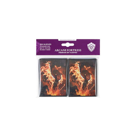 Year of the Dragon Collection Matte Sleeves 100ct (6 Options) Supplies Arcane Fortress DP Volcanic Rebirth