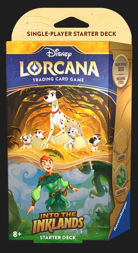 Disney Lorcana TCG: Into the Inklands Starter Deck (2 options) Trading Card Games Ravensburger LOR ITI SD Amber & Emerald  