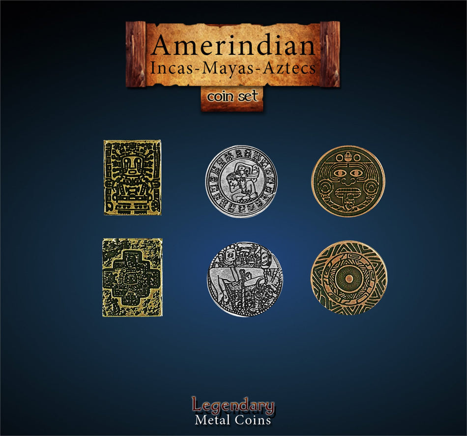Legendary Metal Coins - Amerindian (3 options) Supplies Drawlab Entertainment
