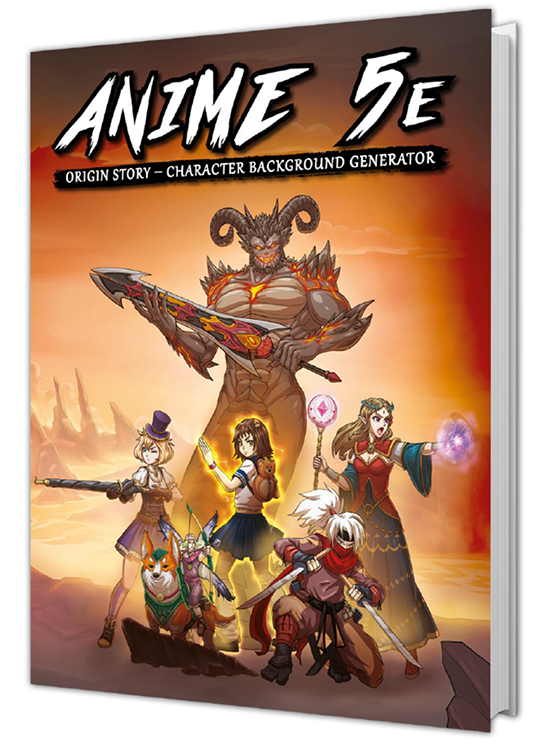Anime 5E Origin Story Character Background Generator Role Playing Games Other   