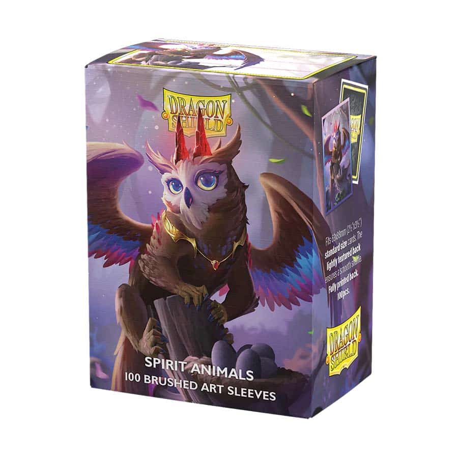 Dragonshield: Brushed Art Sleeves: Spirit Animals: The Dragowlis Supplies Arcane Tinmen 11057 DSH The Dragowlis