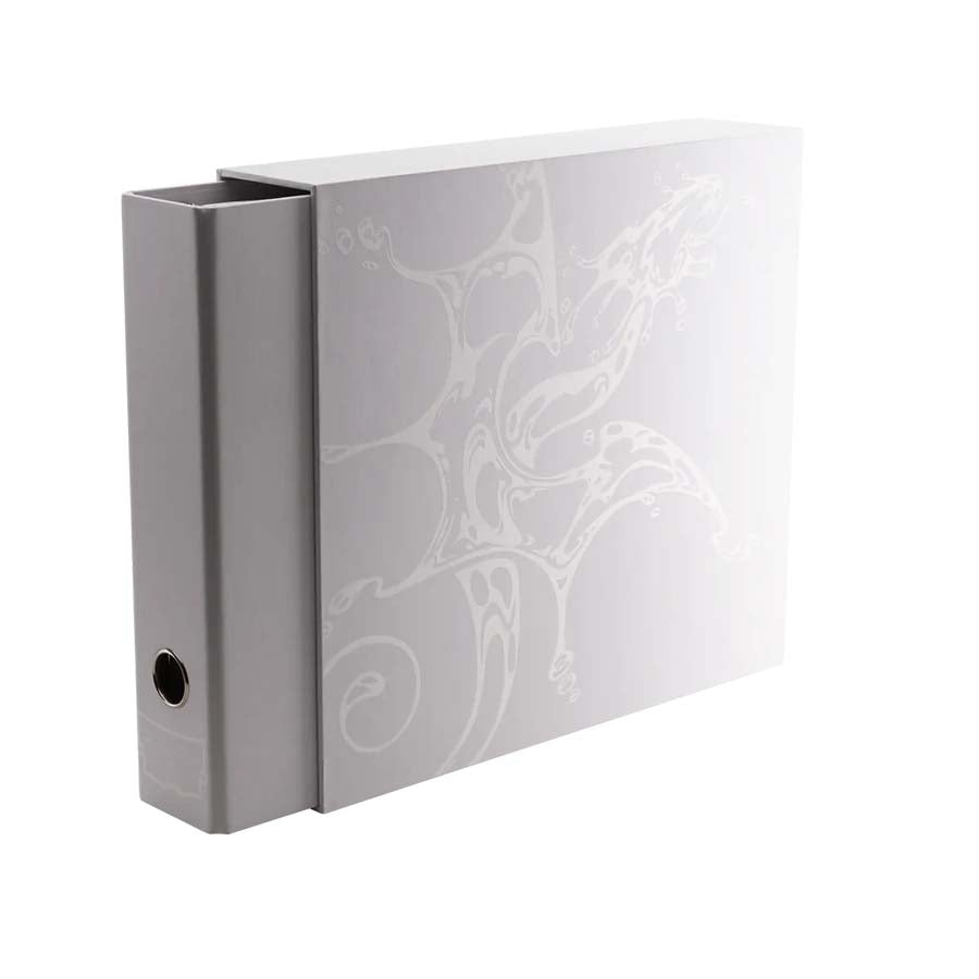 DRAGON SHIELD: SANCTUARY SLIPCASE BINDER: 4-RING ALBUMS: WHITE Supplies Arcane Tinmen DSH WHT 4Ring Binder