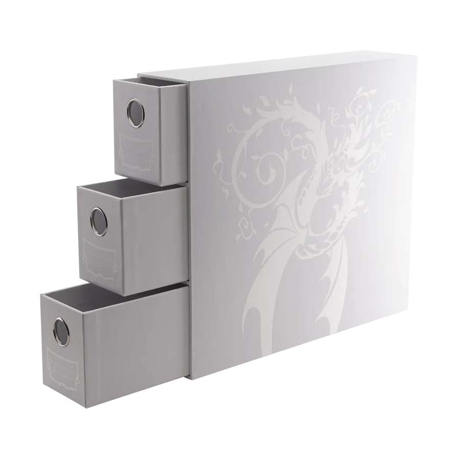 DRAGON SHIELD: FORTRESS CARD DRAWERS STORAGE: VERTICAL 3XL: WHITE Supplies Arcane Tinmen DSH WHT Vertical 3XL