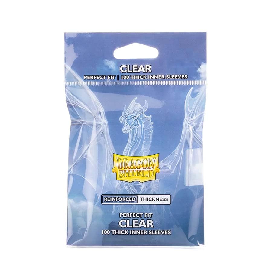 Dragon Shield: Perfect Fit Thick Inner Sleeves Clear Supplies Arcane Tinmen DSH PF Thick Inner Slvs