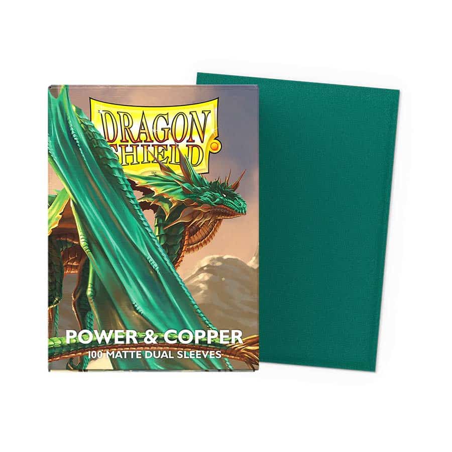 DRAGON SHIELD SLEEVES: MATTE DUAL: POWER AND COPPER (100CT) Supplies Arcane Tinmen DSH Matte Power/Copper