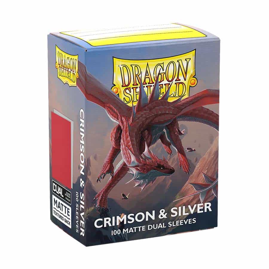 DSH Matte Dual (100ct) Crimson and Silver Supplies Arcane Tinmen DSH MD Crim Silv