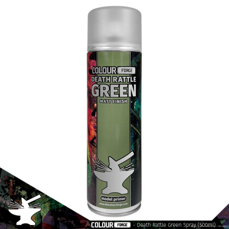 Colour Forge Spray: Death Rattle Green (500ml) Paints Colour Forge Hobby Supplies