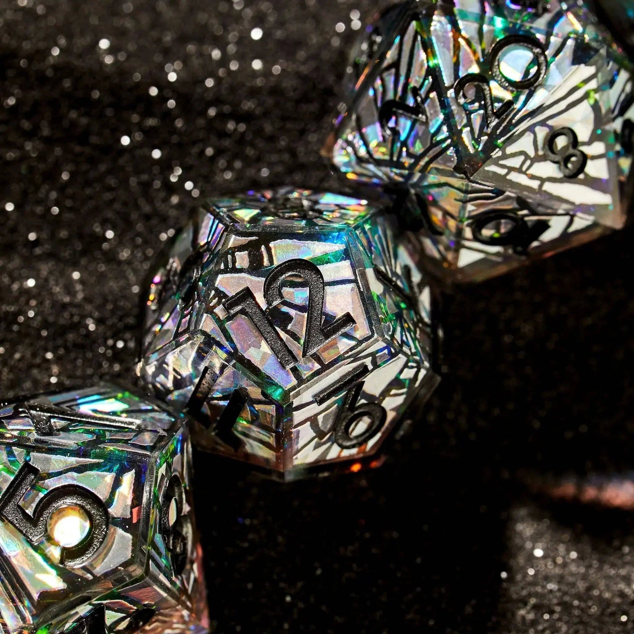 Heart of Glass 7-Piece Iconic Dice Set Dice Dispel Dice   