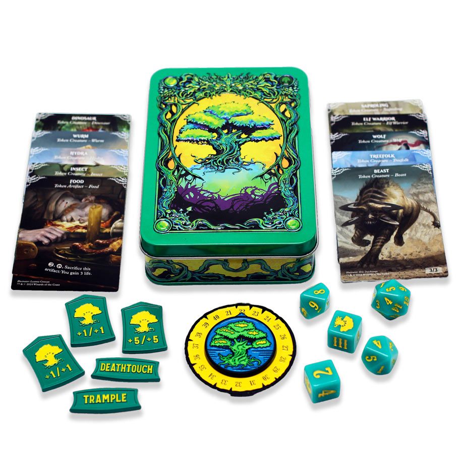 Magic the Gathering: Mana Token Set (5 options) Supplies Beadle & Grimm's B&G Mana Tokens Green  