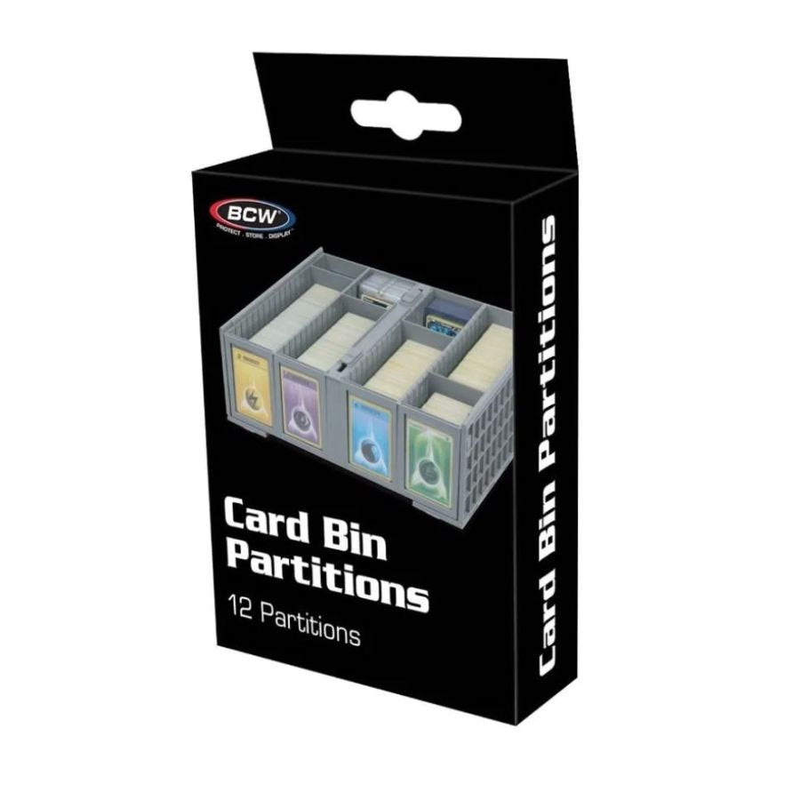 BCW Supplies: Card Bin Partitions (12CT) (5 Options) Supplies BCW BCW Card Bin Partitions Gray