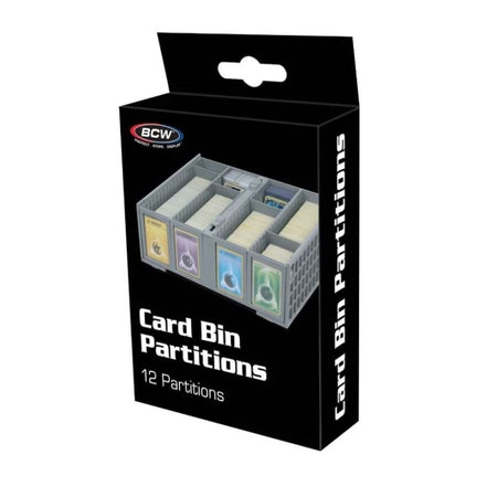BCW Supplies: Card Bin Partitions (12CT) (5 Options) Supplies BCW BCW Card Bin Partitions Gray