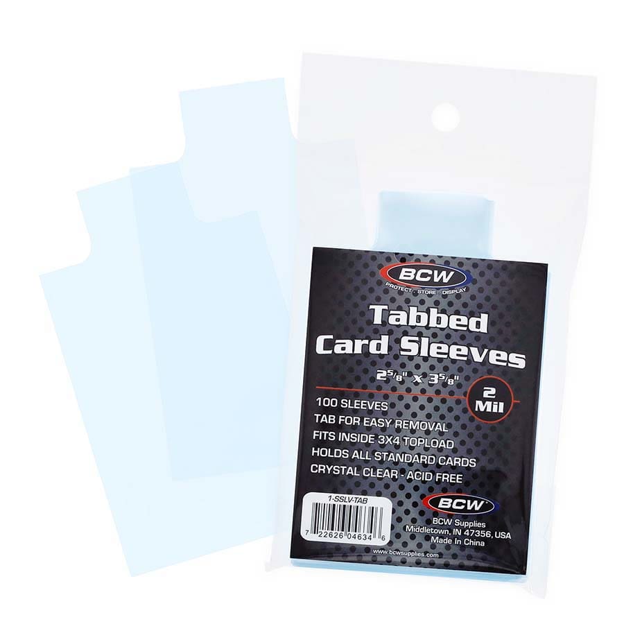 BCW Standard Card Sleeves with Tab (100ct) Supplies BCW