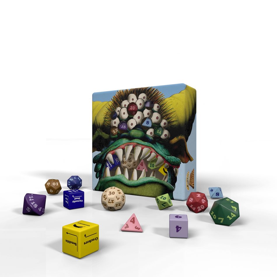 Monty Python’s Cocurricular Mediaeval Reenactment Programme: Black Beast Custom Dice Set Dice Exalted Funeral Press
