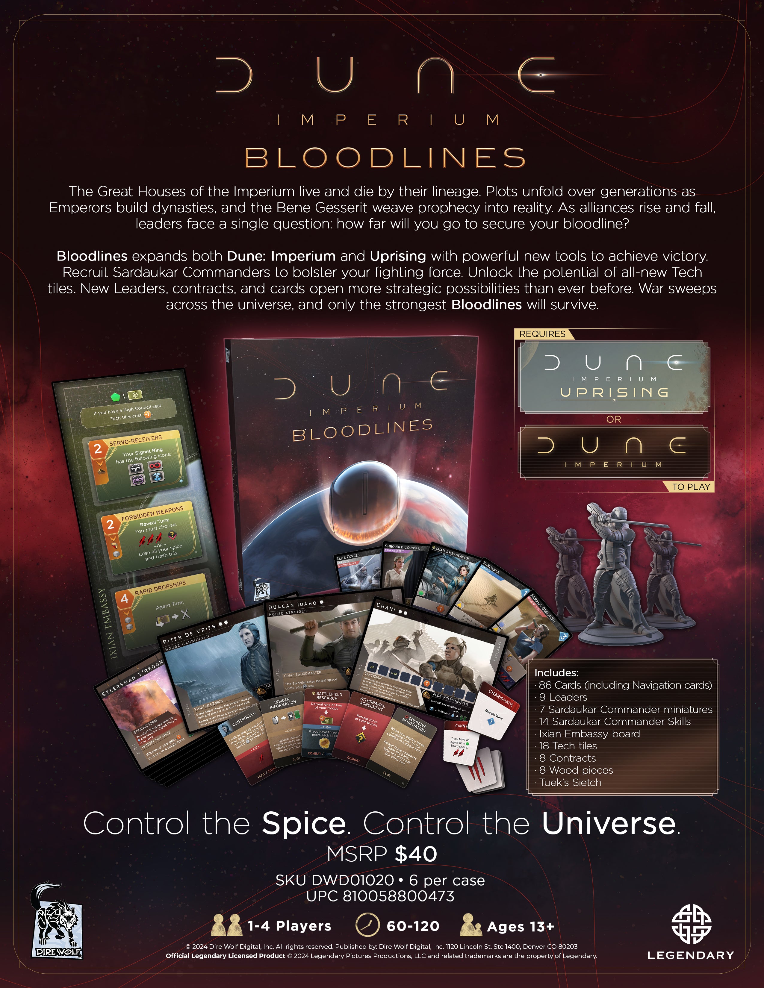 Dune Imperium: Bloodlines Board Games Dire Wolf Digital