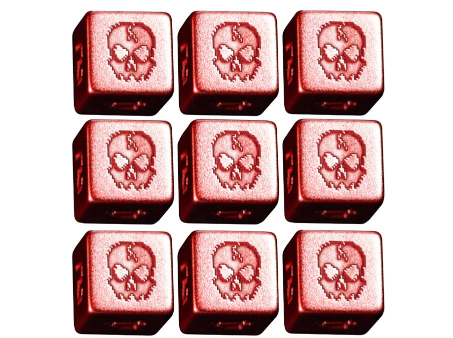 1UP Dice 9d6 Set: Cackling Blood Skull Dice Infinite Black