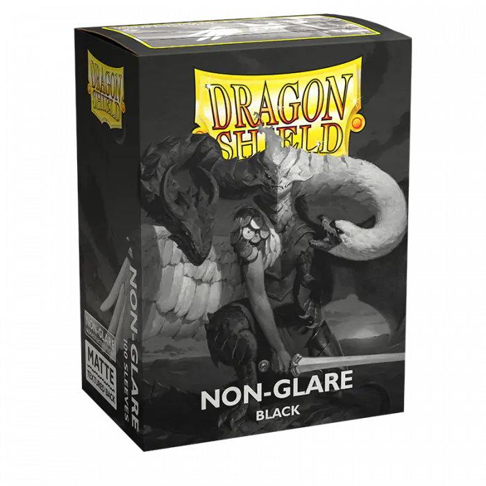 Dragon Shield Matte Non-Glare Standard Sleeves 100ct Black Supplies Arcane Tinmen   