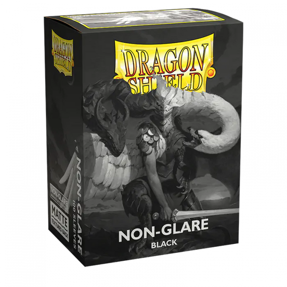Dragon Shield 100 Matte Non-Glare Black Sleeves Supplies Arcane Tinmen   