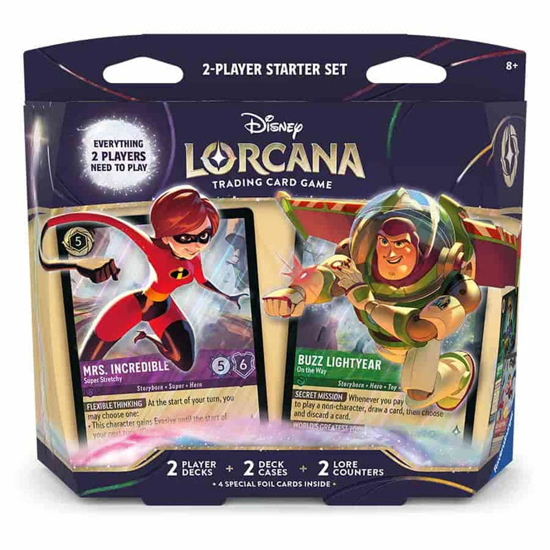 Disney Lorcana: Wilds Unknown- Two-Player Deck Case (Elastigirl / Buzz Lightyear) Trading Card Games Ravensburger Lorcan UW Two-Player Deck Case