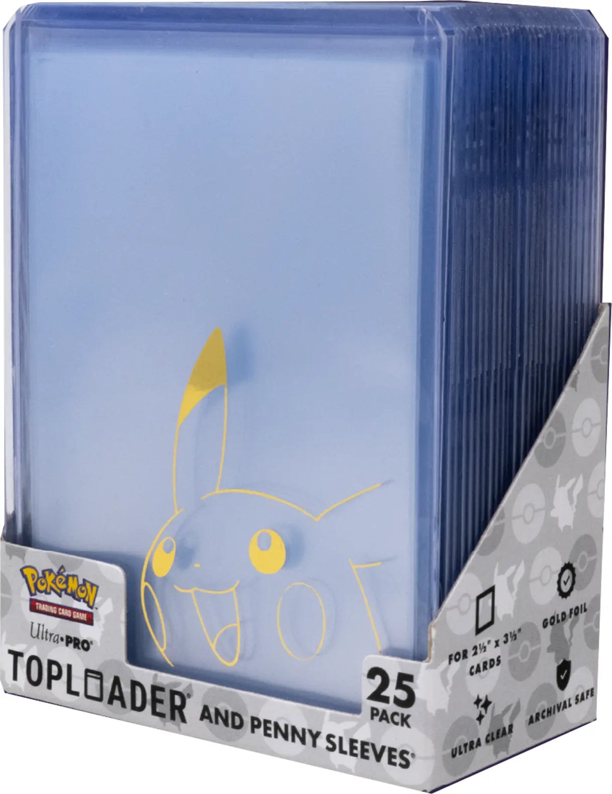 Pikachu Toploader and Penny Sleeves Combo Pack Supplies Ultra Pro Pikachu Top Loaders
