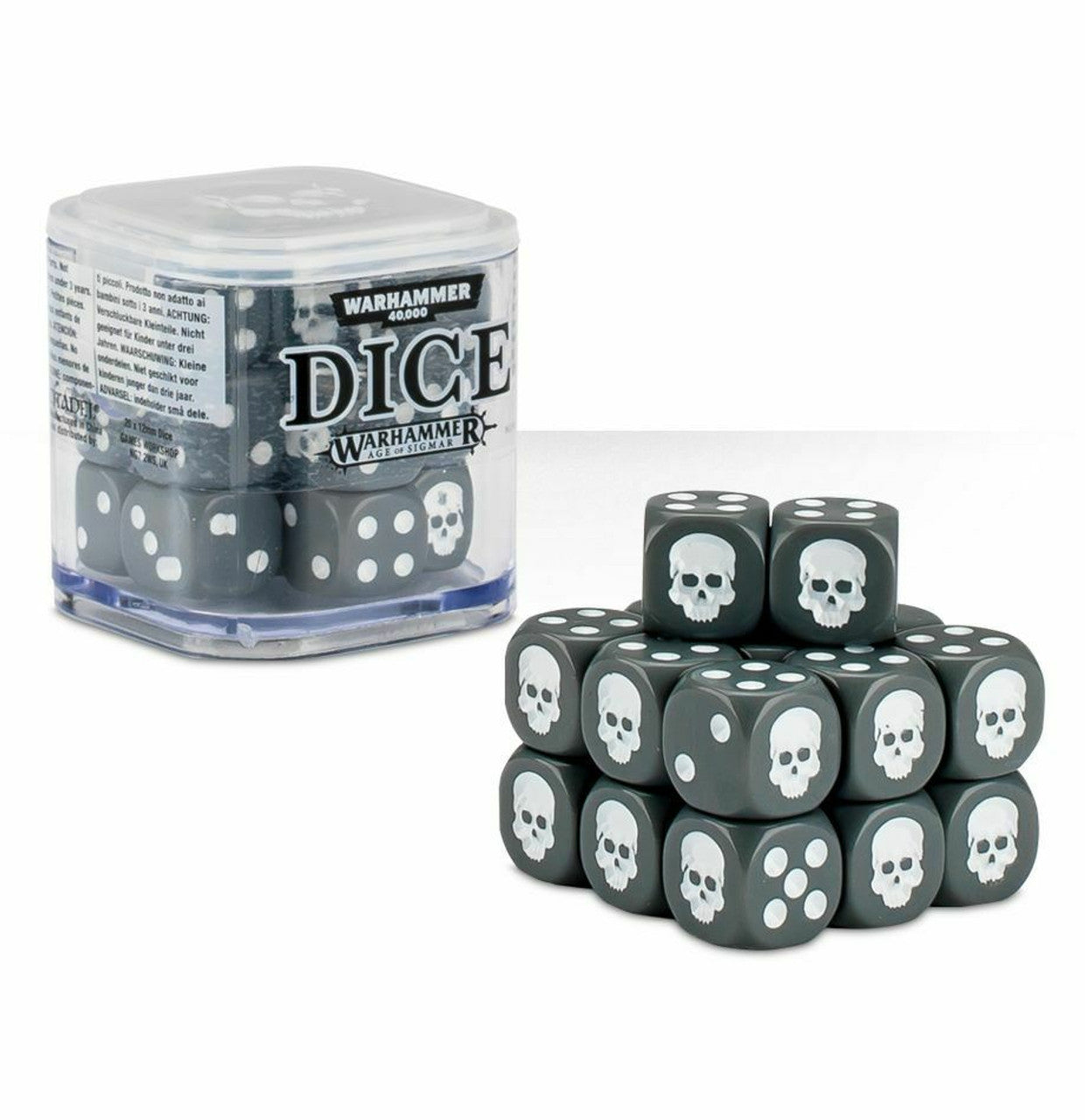 Warhammer 40K + Age of Sigmar Dice Cube (6 options) Dice Games Workshop GW Dice Grey