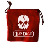 1UP Dice Polyhedral Set: Cackling Blood Skull Dice Kickstarter   