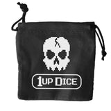 1UP Dice Polyhedral Set: Cackling Skull Dice Infinite Black