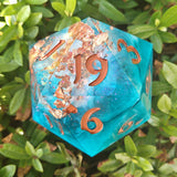 Captured Magic 100mm Chonk D20 - Cloudfall Dice Hymgho Premium Dice