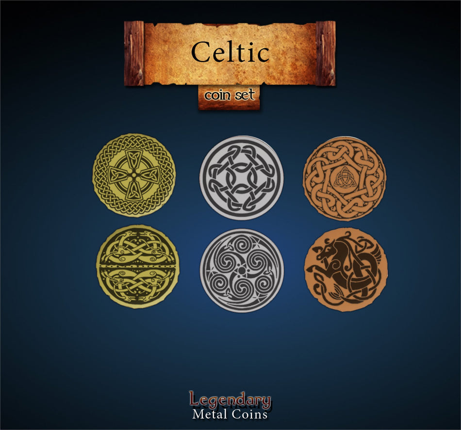 Legendary Metal Coins - Celtic (3 options) Supplies Drawlab Entertainment