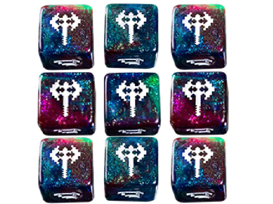 1UP Dice 9d6 Set: Zombie Chopper +5 Dice Infinite Black