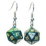 Chessex Mini d20 Earrings (24 options) Clothing & Accessories Chessex Hook Scarab Jade 