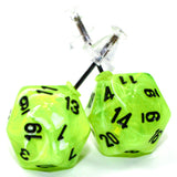 Chessex Mini d20 Earrings (24 options) Clothing & Accessories Chessex Stud Vortex Bright Green 