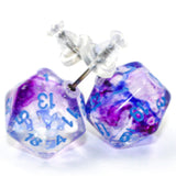 Chessex Mini d20 Earrings (24 options) Clothing & Accessories Chessex Stud Nebula Nocturnal 