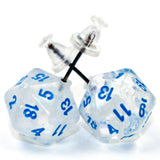 Chessex Mini d20 Earrings (24 options) Clothing & Accessories Chessex Stud Borealis Icicle 
