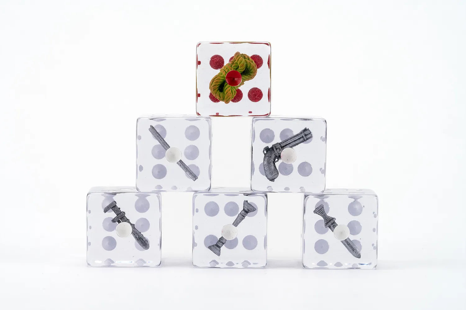 Clue 22mm Dice Set: Weapon Inclusions Dice FanRoll by Metallic Dice Games