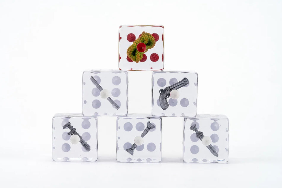 Clue 22mm Dice Set: Weapon Inclusions Dice FanRoll by Metallic Dice Games