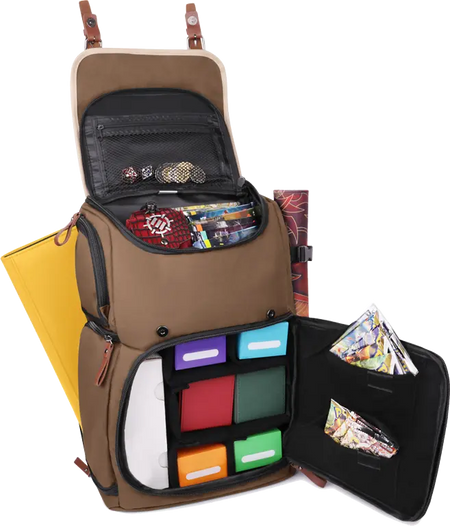 ENHANCE Gaming Trading Card Storage Backpack Black Clothing & Accessories Enhance Gaming Enhance TCG BP Tan