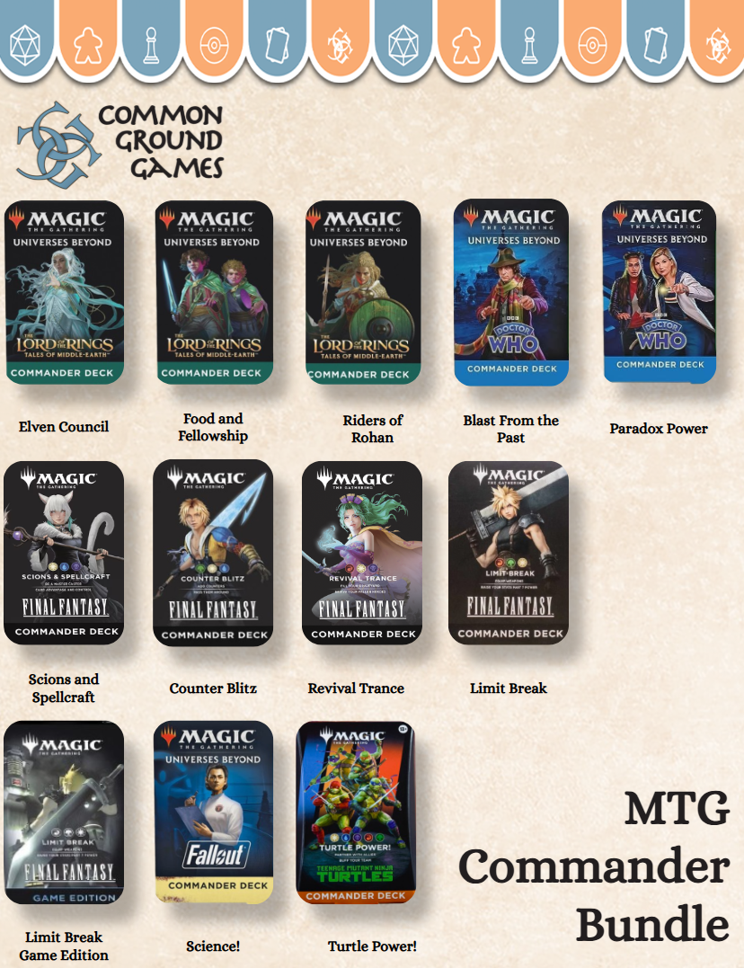 Silent Auction: MTG Commander Deck Bundle Board Games Common Ground Games