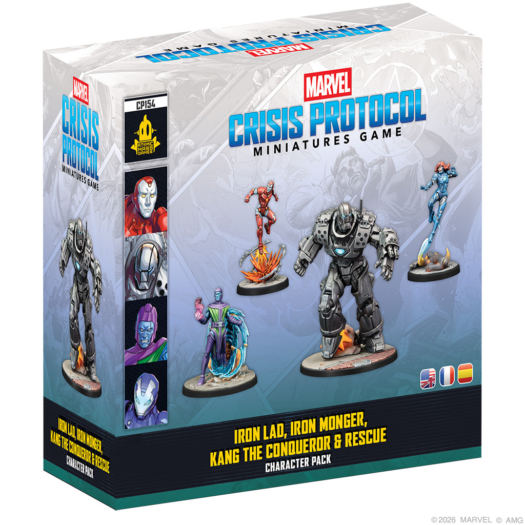 Marvel: Crisis Protocol – Iron Lad, Iron Monger, Kang the Conqueror & Rescue Board Games Asmodee MCP IL IM KtC R