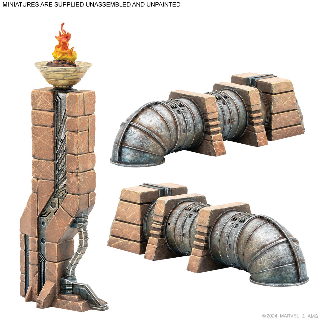 Marvel Crisis Protocol: Dark Future Terrain Pack Miniatures Atomic Mass Games   