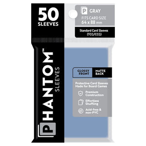 Phantom Sleeves: Gray 50ct Gloss/Matte  Common Ground Games