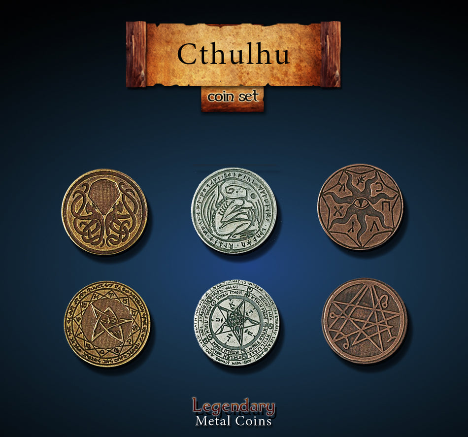 Legendary Metal Coins - Cthulhu (3 options) Supplies Drawlab Entertainment