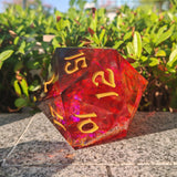 Captured Magic 100mm Chonk D20 - Blood Crystal Dice Hymgho Premium Dice