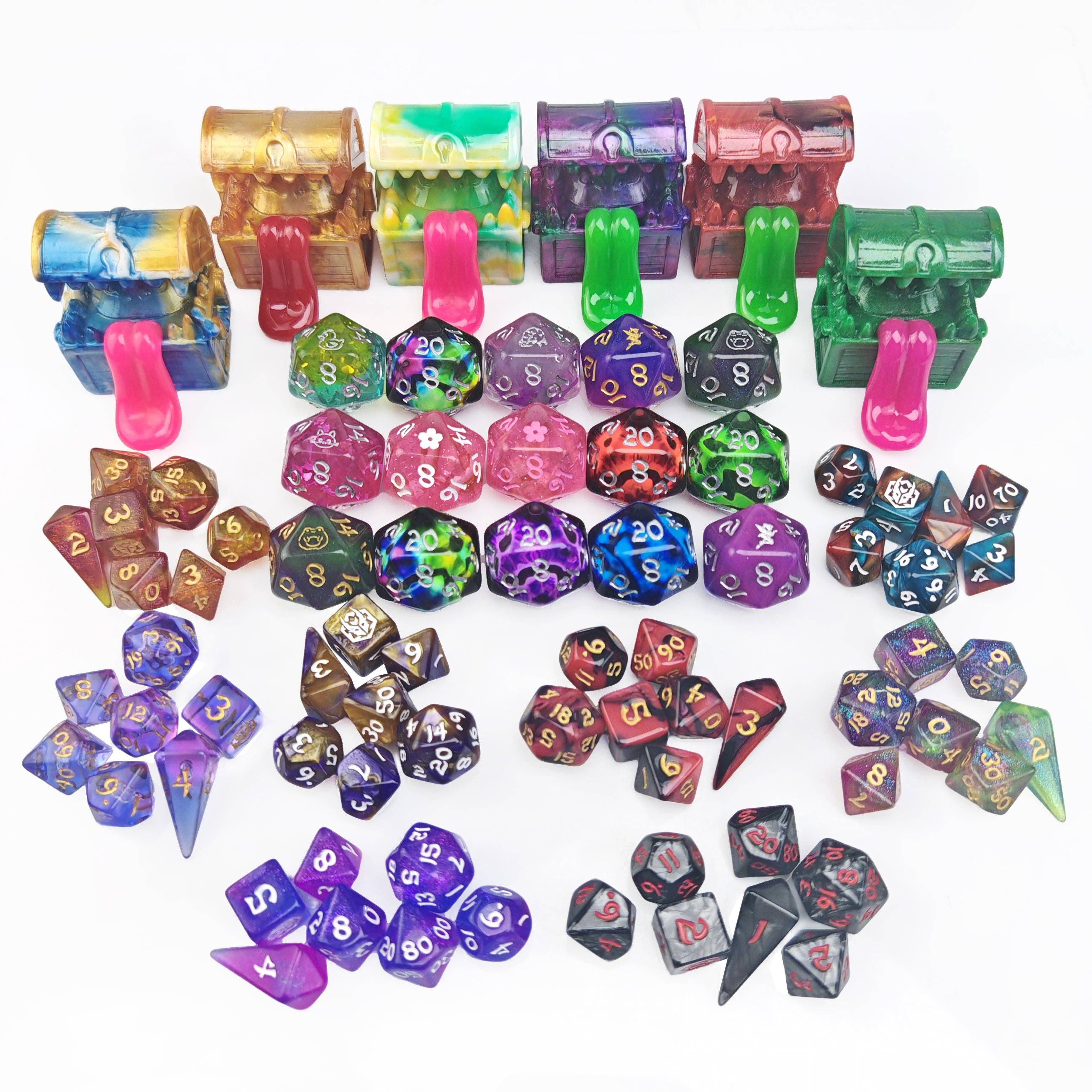 Box of Tricks - Mystery Mini Dice, D20, and Mimic Dice Hymgho Premium Dice