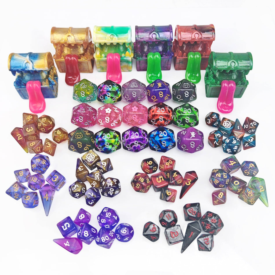 Box of Tricks - Mystery Mini Dice, D20, and Mimic Dice Hymgho Premium Dice