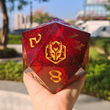 Captured Magic 100mm Chonk D20 - Red Dice Hymgho Premium Dice