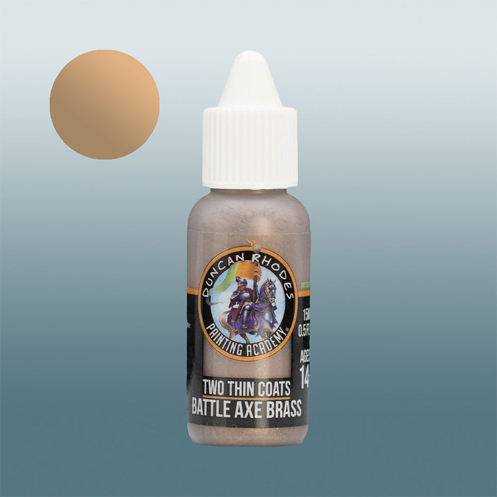 Two Thin Coats: Battle Axe Brass Paints Trans Atlantis Games